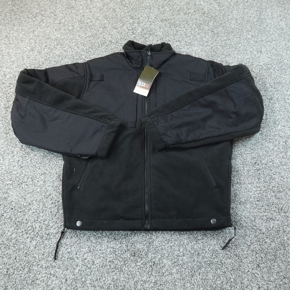 NEW 5.11 Tactical Jacket Mens S Black Fleece Full Zip Bomber Coat Outdoor Work
